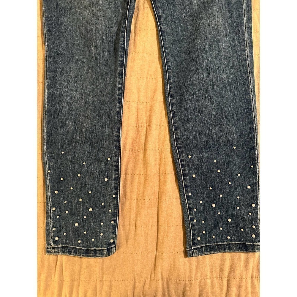 THALIA Sodi Faux Pearl Ankle  Skinny Jeans - Picture 7 of 12